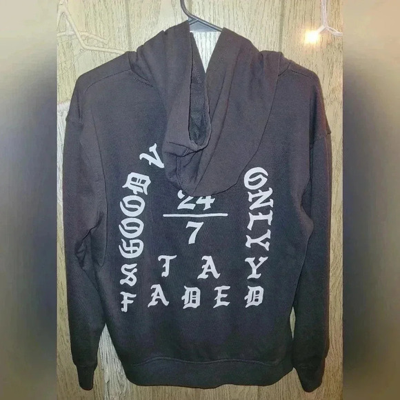3/$15❤️Carbon Hooded Sweatshirt with Kangaroo Pocket & Words - Picture 5 of 5
